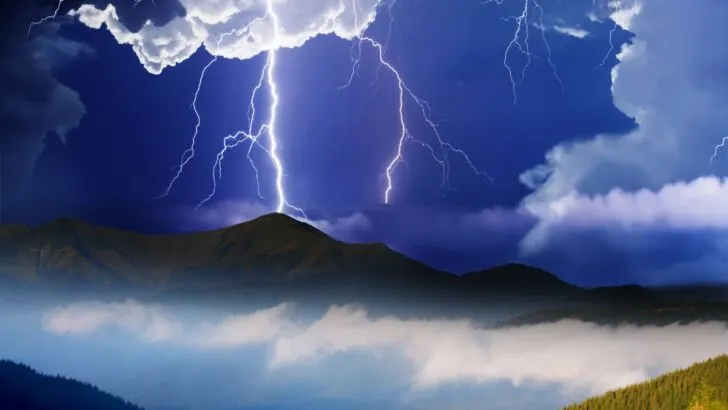 What does lightning symbolize in the Bible